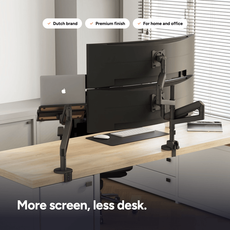 Alberenz® Dvojitý držák Heavy Duty s plynovou pružinou (2 obrazovky až 57 palců)