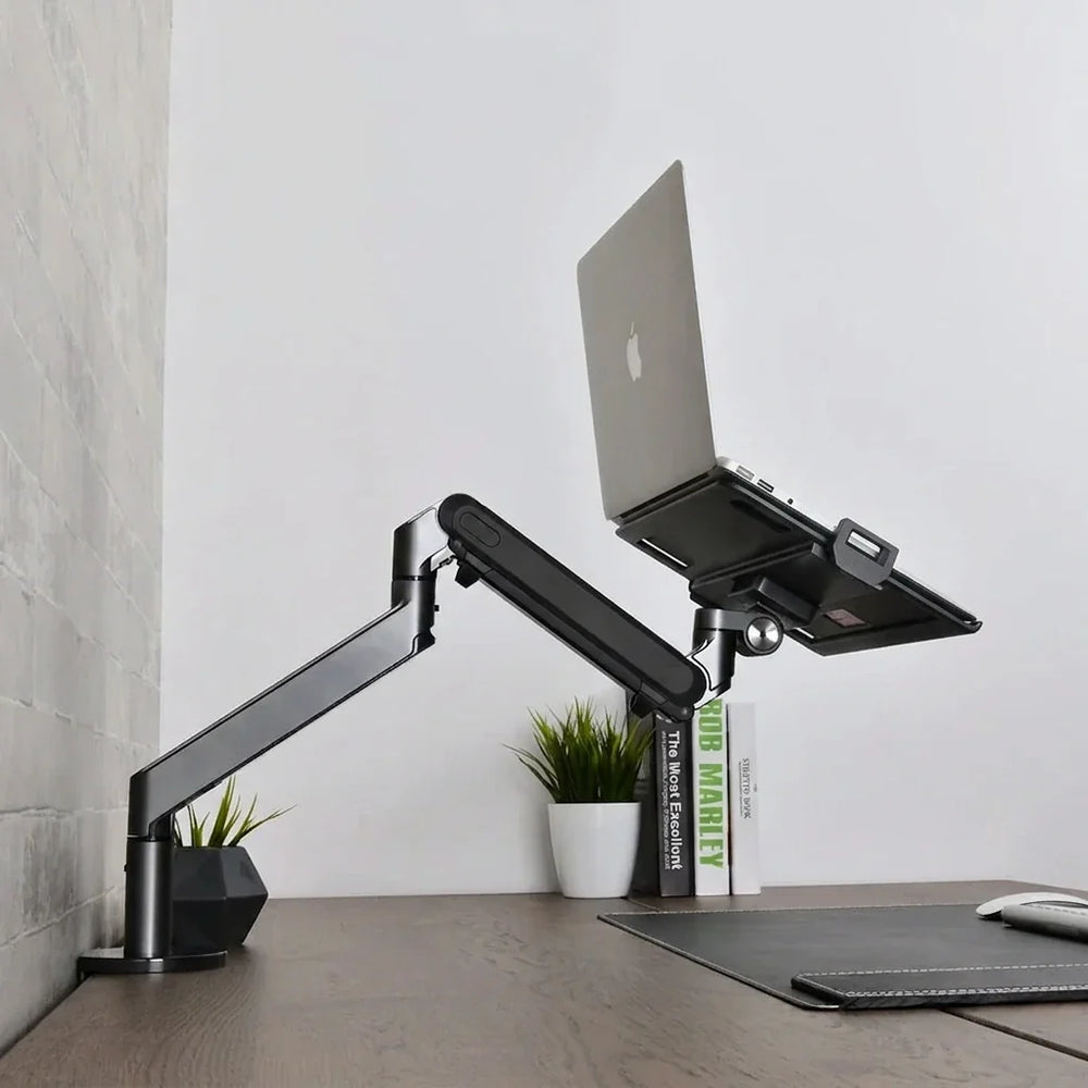 Alberenz® Brazo para Laptop con Resorte de Gas - Gris Oscuro