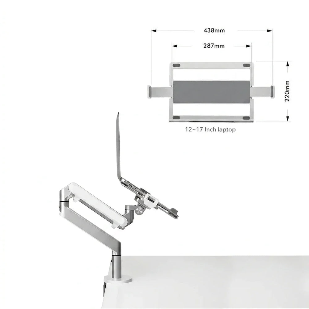 Alberenz® Laptop Arm Gas Spring Silver