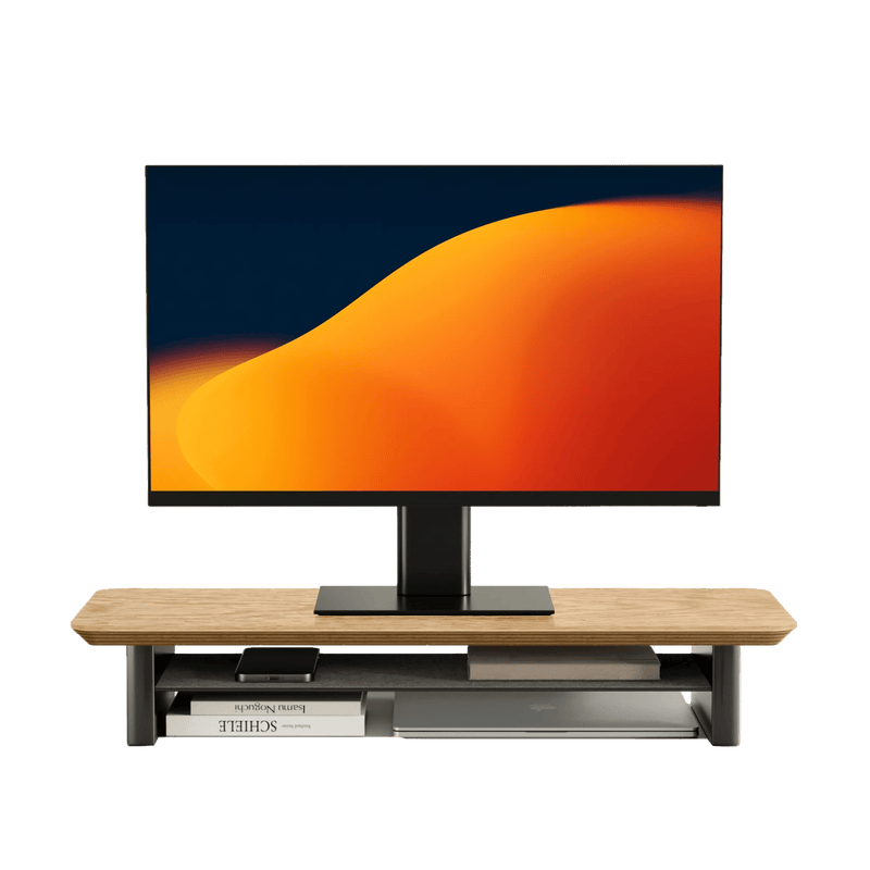 Alberenz® Rehausseur d'écran en bois de chêne - 1 moniteur