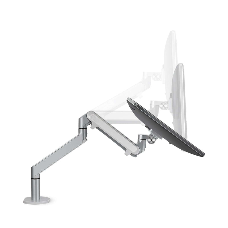 Alberenz® Bras Articulé à Ressort à Gaz pour Moniteur Unique Argent