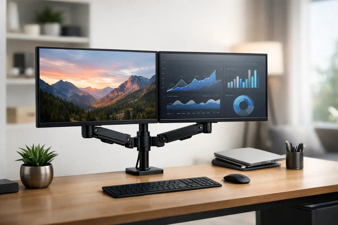 Double Monitor Mounts That Upgrade Your Desk - Alberenz