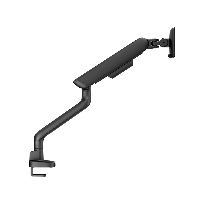 Bras de moniteur simple Alberenz à ressort à gaz - Jusqu'à 40 pouces - avec USB - Noir