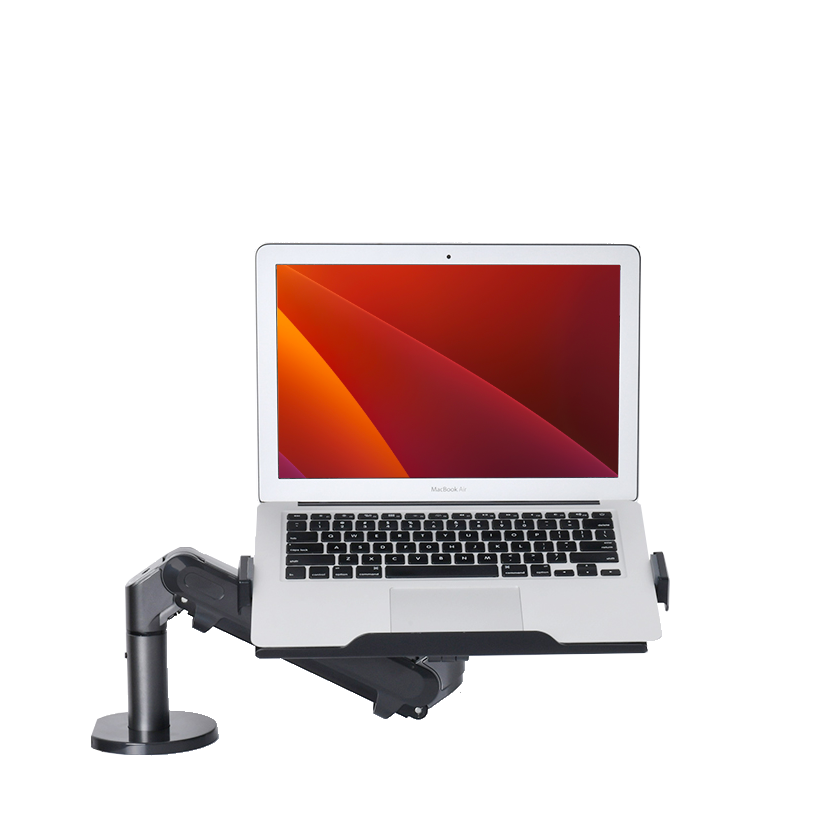 Alberenz® Braccio per Laptop a Molla a Gas - Grigio Scuro