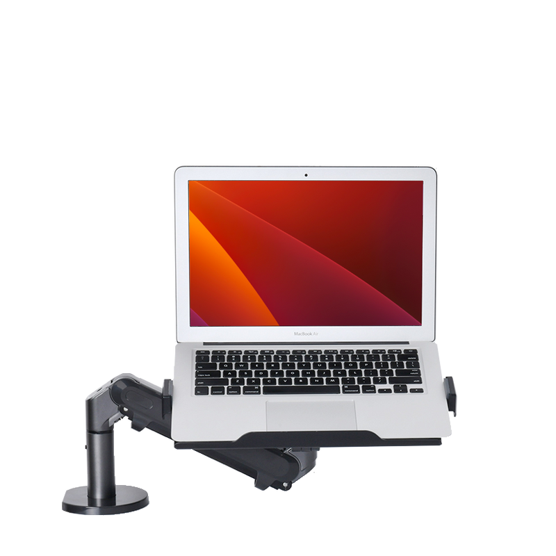 Alberenz® Braccio per Laptop a Molla a Gas - Grigio Scuro