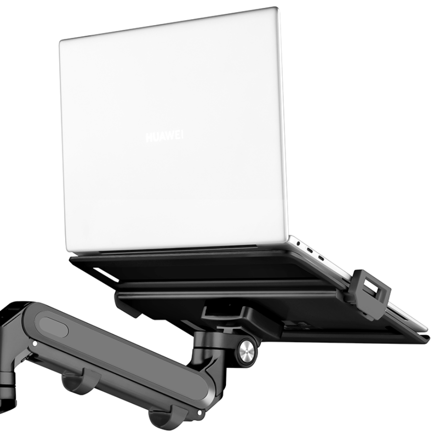Alberenz® Braccio per Laptop a Molla a Gas - Grigio Scuro