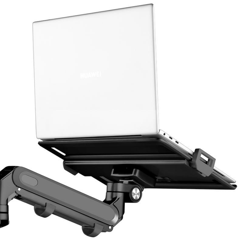 Alberenz® Braccio per Laptop a Molla a Gas - Grigio Scuro