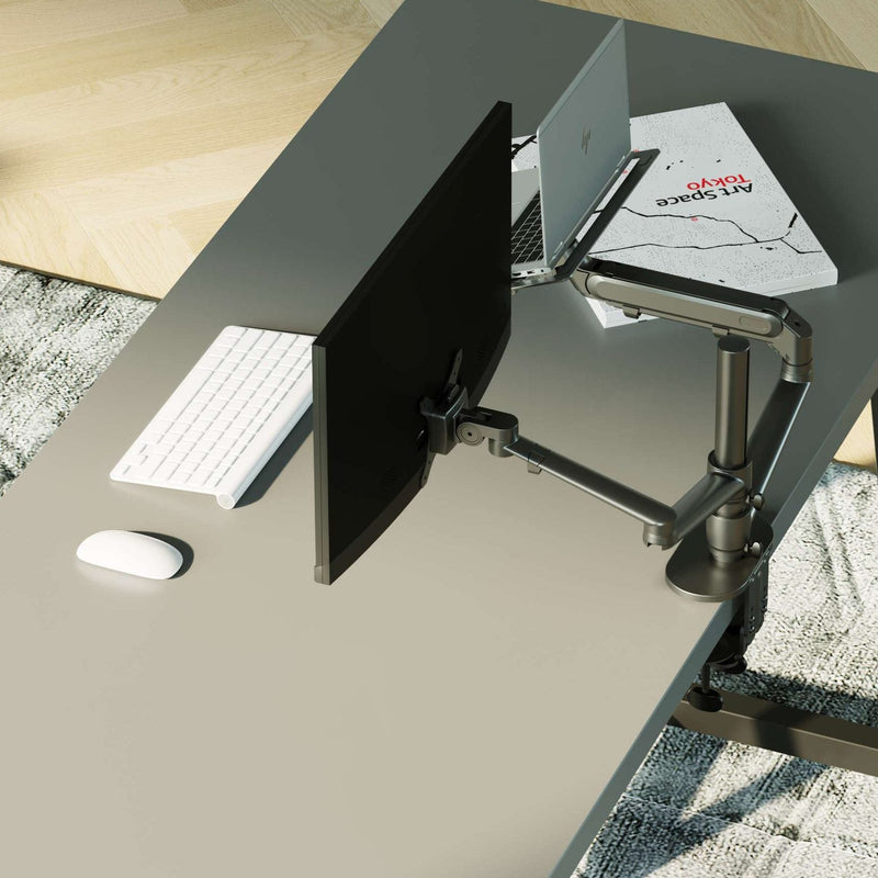 Alberenz® laptop monitorarm met gasveer zwart
