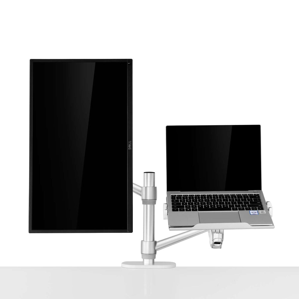 Alberenz® laptop monitorarm met gasveer zilver