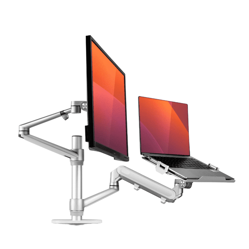Alberenz® laptop monitorarm met gasveer zilver