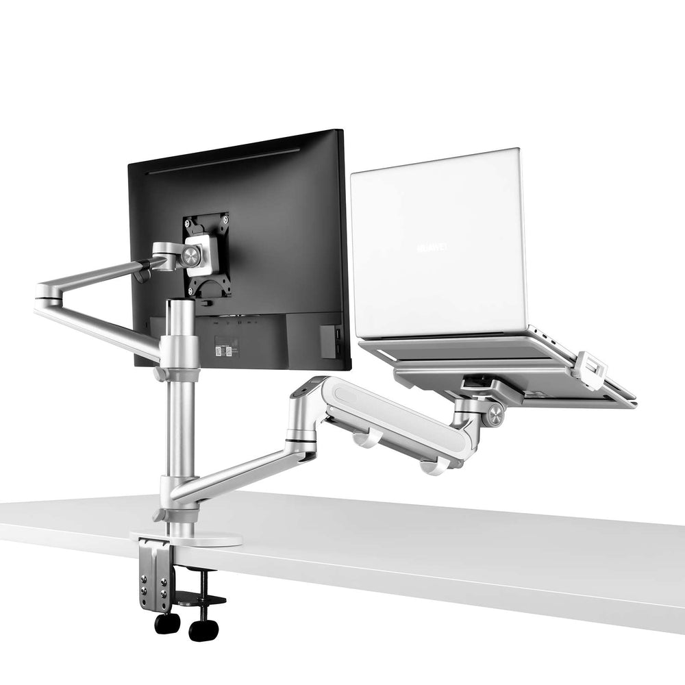 Alberenz® laptop monitorarm met gasveer zilver