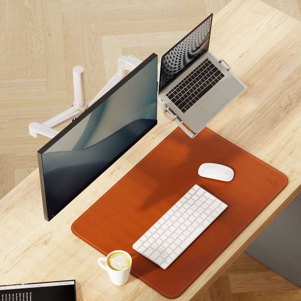 Alberenz® laptop monitorarm met gasveer zilver