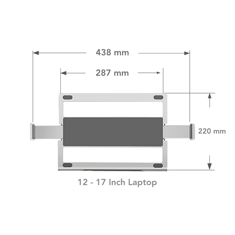 Alberenz® laptop monitorarm met gasveer zilver