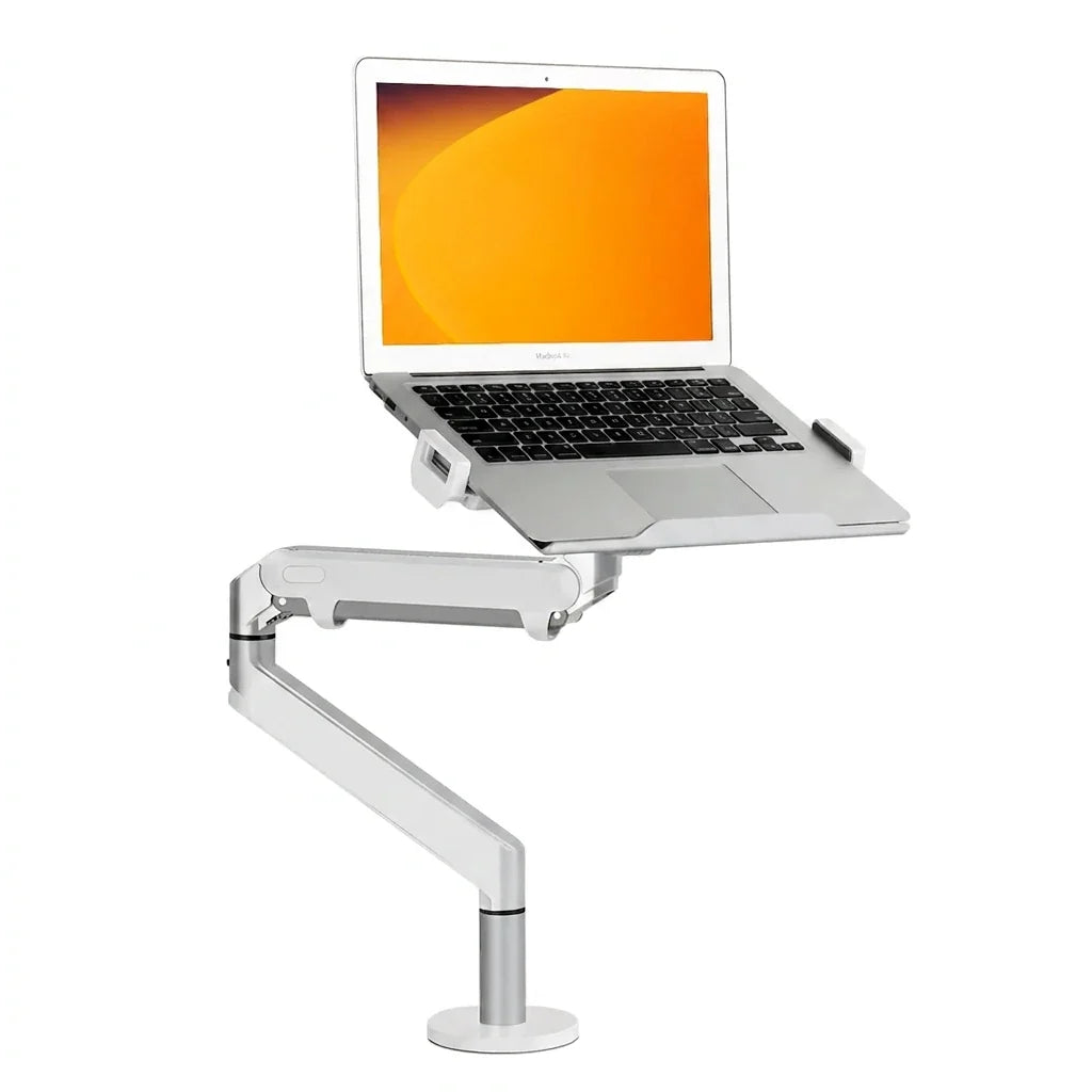 Alberenz laptoparm met gasveer in zilver met laptop