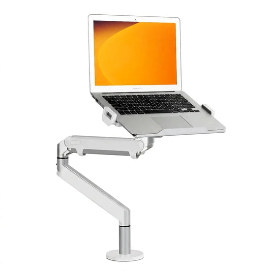 Alberenz laptoparm met gasveer in zilver met laptop