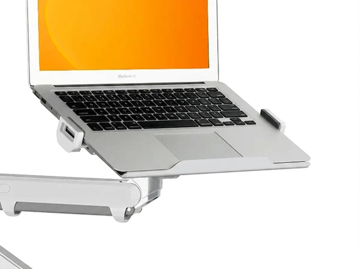 Klemmen van de laptoparm met uitsparing voor een kabel