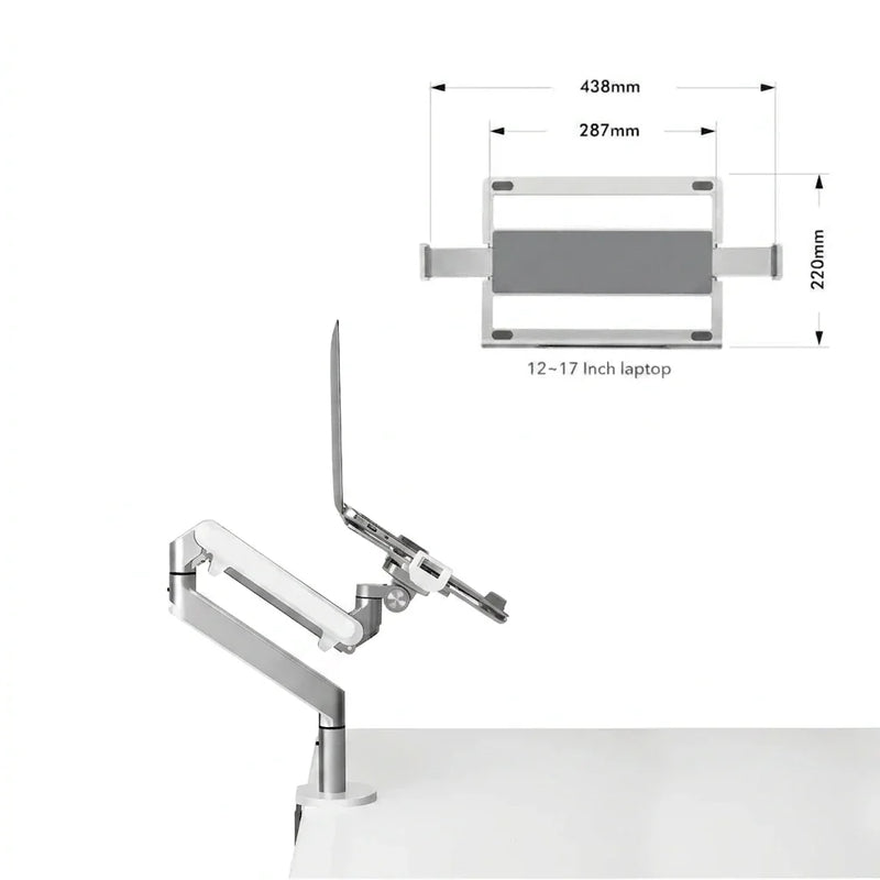 Alberenz® Bærbar Arm Gassfjeder Sølv