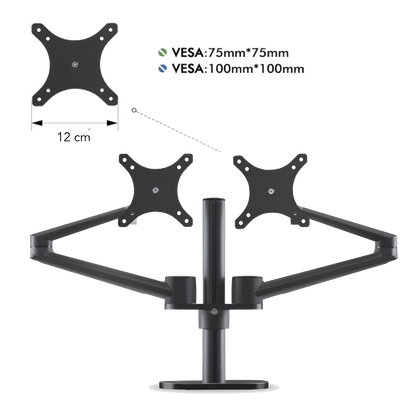 Alberenz Monitor Mount for 2 Screens Black - Alberenz - 