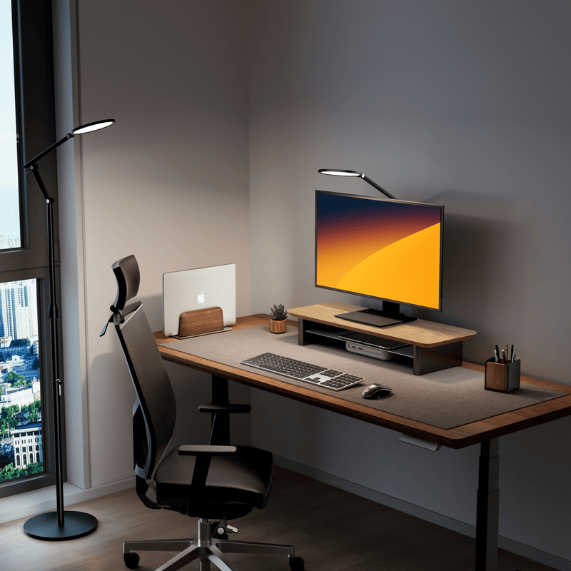 Alberenz® Rehausseur d'écran en bois de chêne - 1 moniteur
