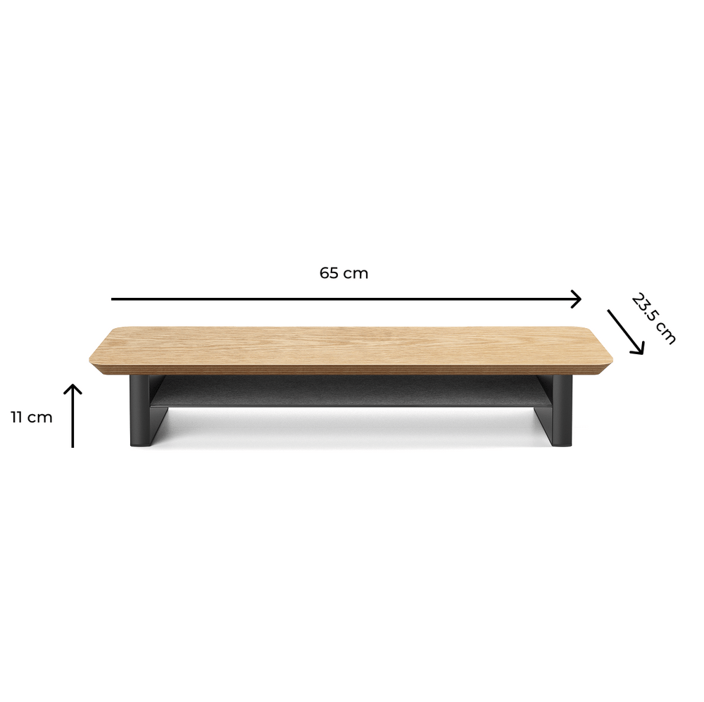 Alberenz® Rehausseur d'écran en bois de chêne - 1 moniteur