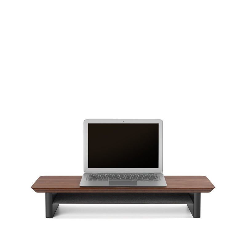 Alberenz® Rehausseur d'écran en bois de noyer - 1 moniteur